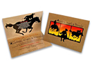 invitation for a Western-style fundraiser with stock horse sound